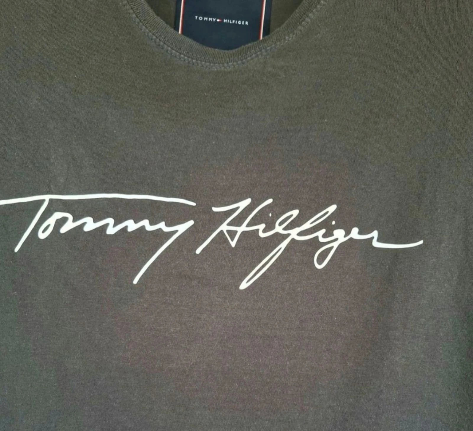 Tommy Hilfiger T-shirt Grey Casual Streetwear Y2K 2000s – photo 4